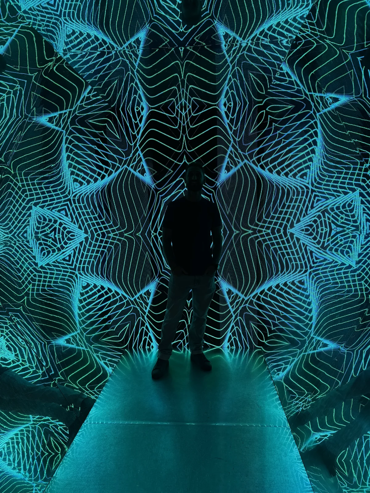 All of it happens inward. | Standing alone inside a teal light installation, on the metta practice I use for letting go of someone I still love, Love Unlocked All of it happens inward. | Standing alone inside a teal light installation, on the metta practice I use for letting go of someone I still love, Love Unlocked